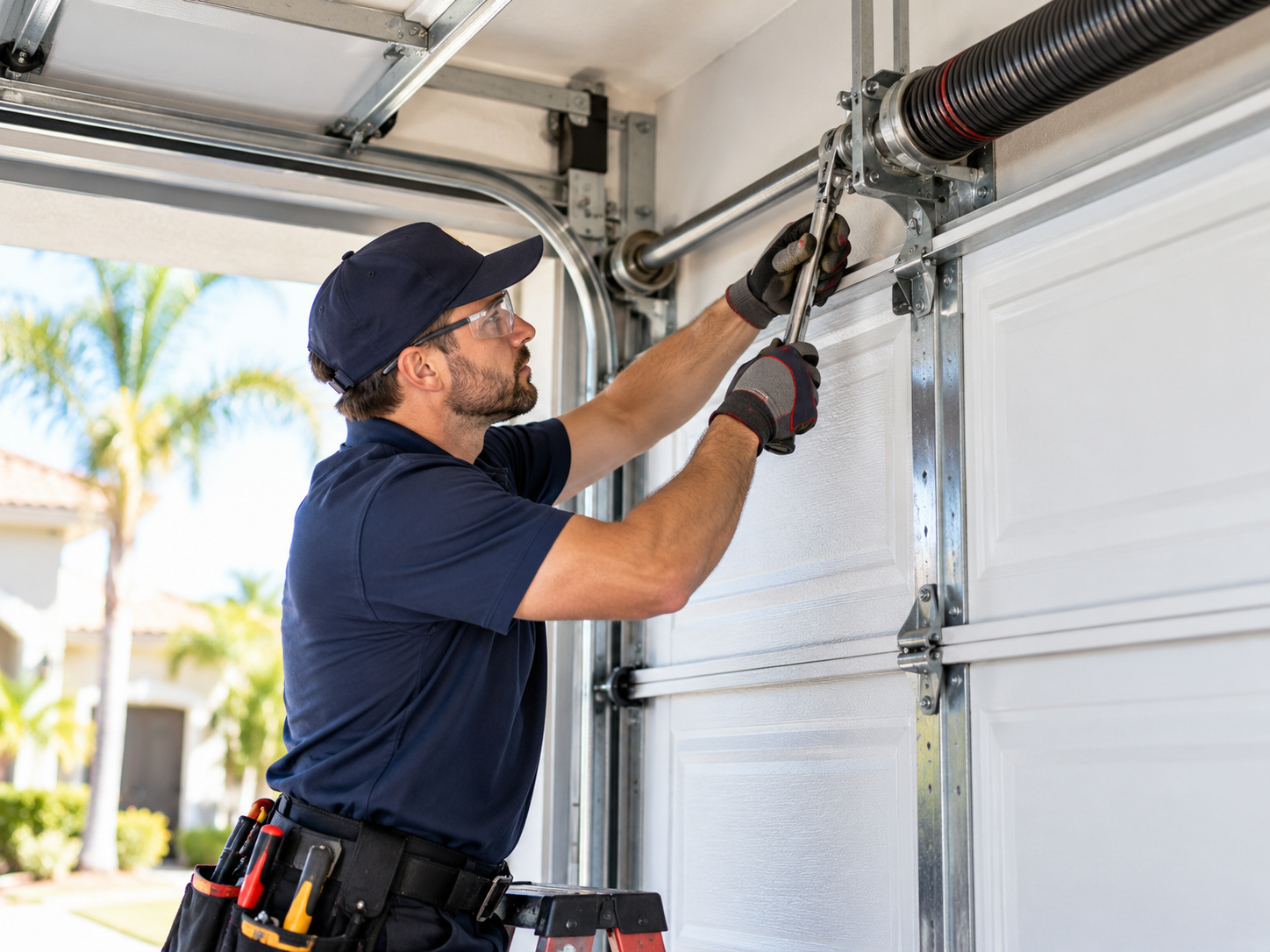Impact garage door repair in Coral Gables